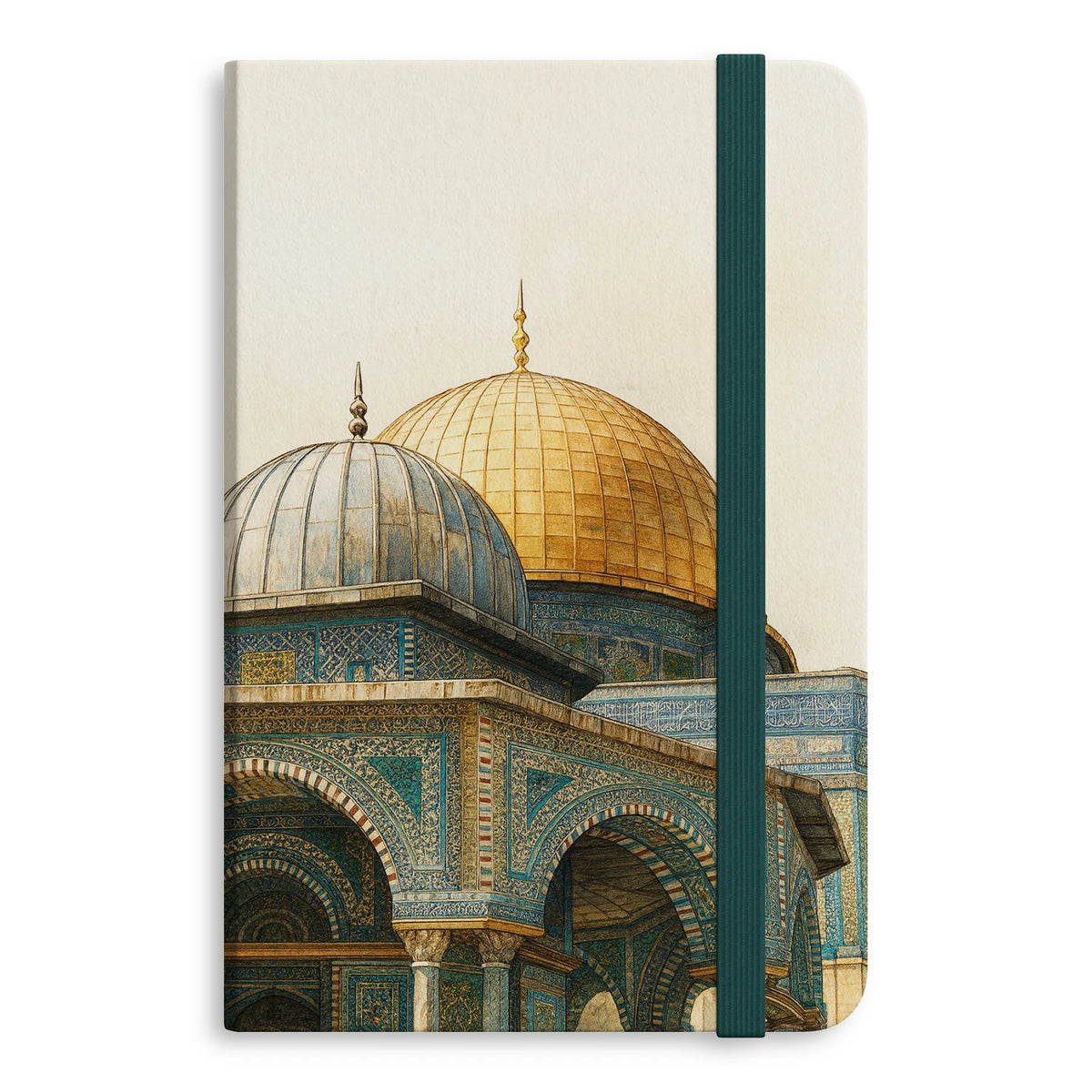 Notebook with a design of dome of the rock on the cover