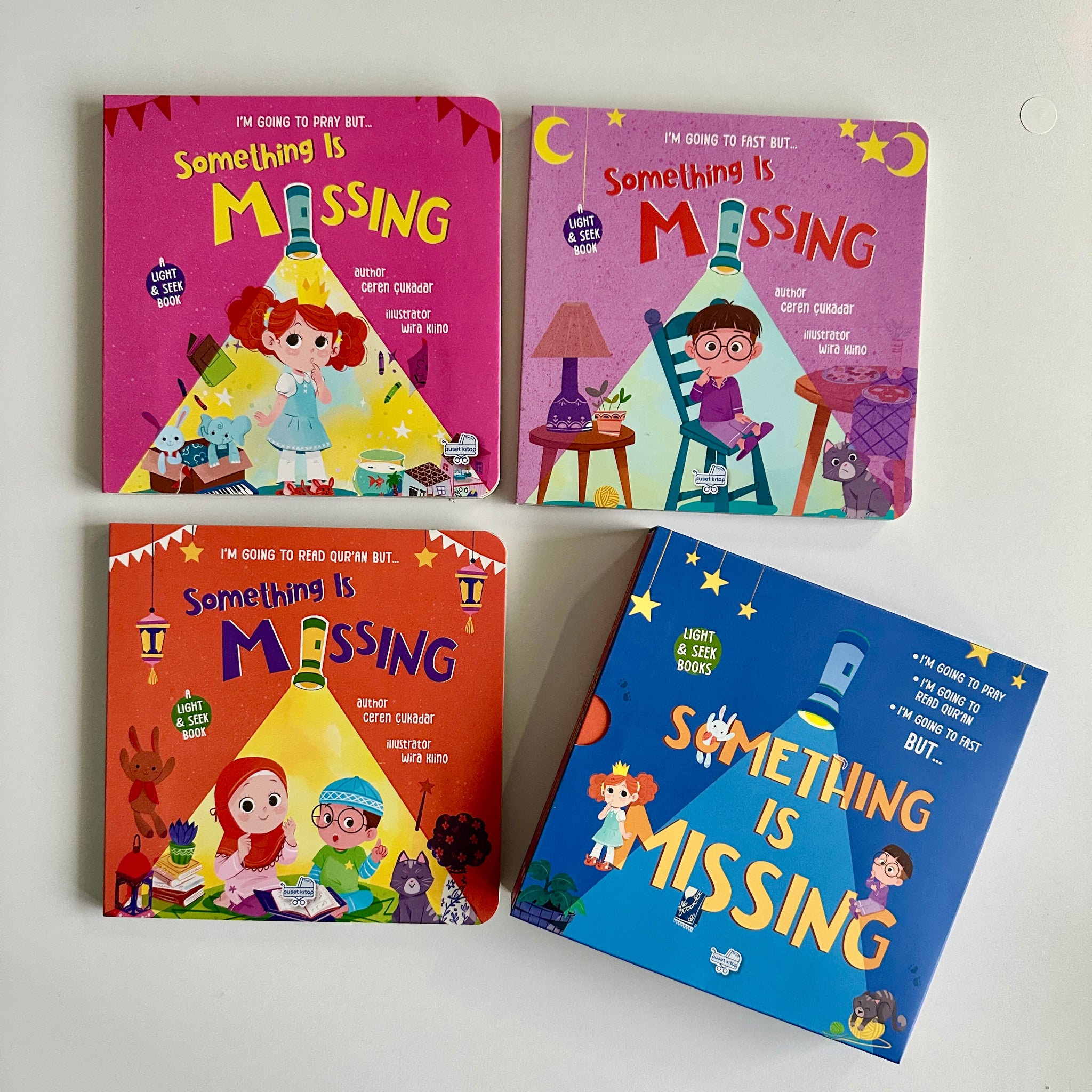 Something Is Missing – Light & Seek Board Book Set – OAK Creative