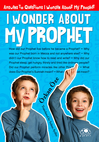 Book cover of 'I Wonder About My Prophet' with two children and a blue background