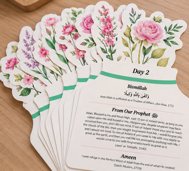 30-Day Dua Bouquet - Floral Daily Dua Cards
