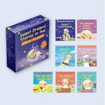 Set of children's books titled 'Sweet Dreams Stories in the Light of the Quran' with colorful covers on a light gray background.