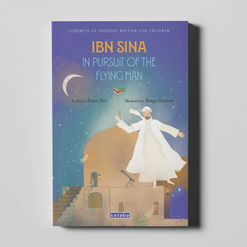 Book cover of 'Ibn Sina in Pursuit of the Flying Man' on a gray background